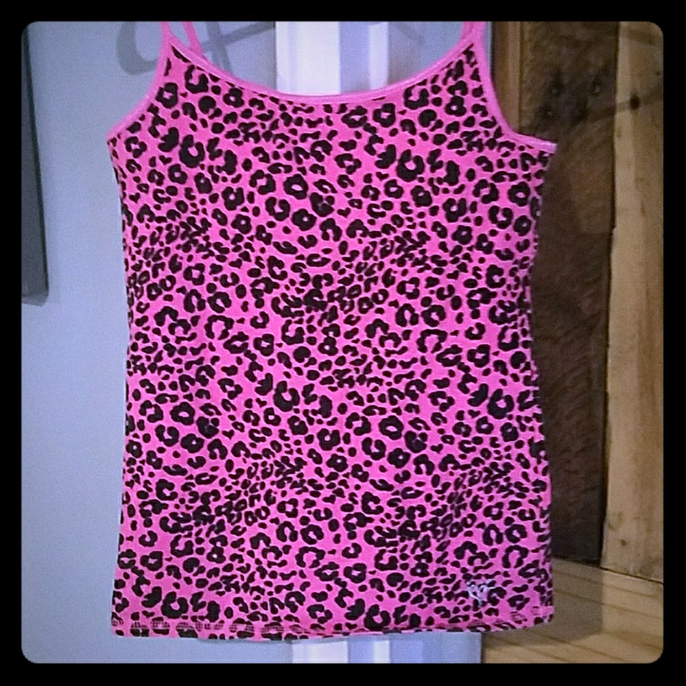 Pink Leopard Print Tank Top